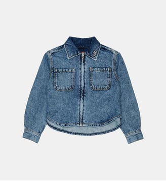Chemise en denim avec logo - Diesel Kids - Denim bleu