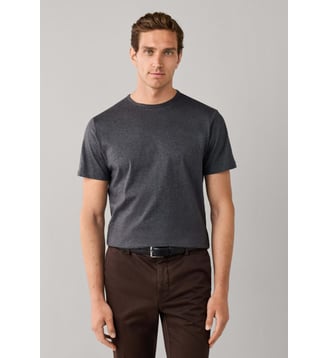 Classic Fit Pima Cotton T-Shirt - Hackett London - Charcoal et grey