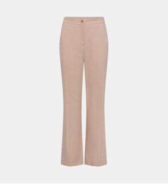 Pantalon droit en lin mélangé - ALAYNA - Gerard Darel - Nude