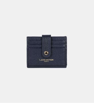 Porte-cartes Dune en cuir - Lancaster - Bleu foncé