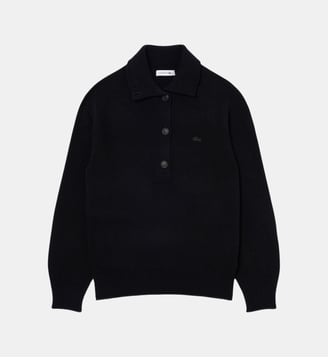 Pull col montant laine Lacoste