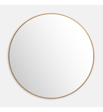 Grand miroir rond, plaqué chêne, diamètre 140 cm - La Redoute Interieurs - Naturel