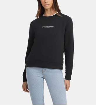 Sweat droit signature - Guess Jeans - Noir