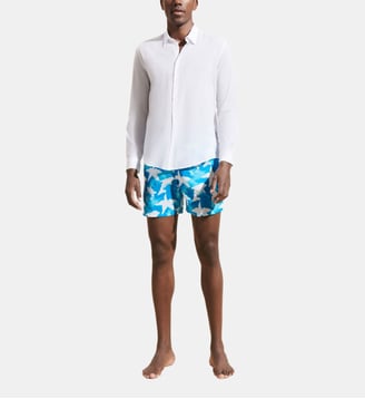 Chemise légère en voile de coton unie - Vilebrequin - Blanc