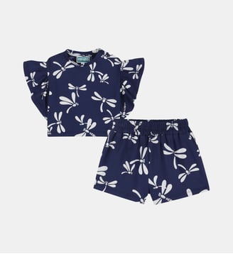 Ensemble t-shirt et short - Kenzo Kids - Medieval blue