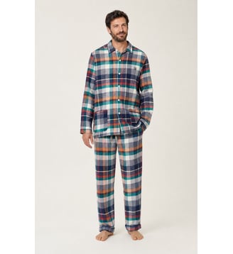 Pyjama boutonné en flanelle de coton - Owen - Arthur - Multicolore
