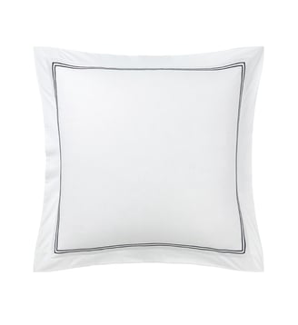 Taie d'oreiller en percale de coton Yves Delorme