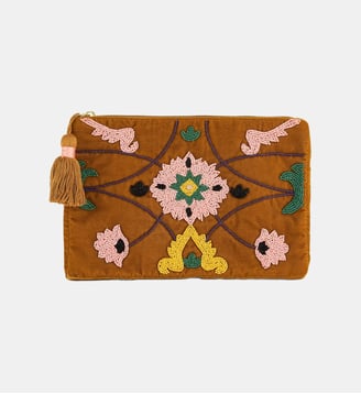 Sac pochette avec broderies MARIPA - Wild - Camel