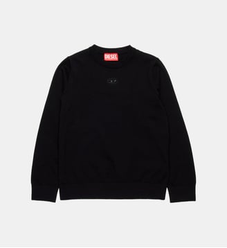 Pull en coton marqué du logo Oval D - Diesel Kids - Noir