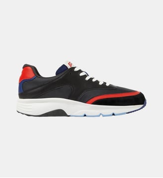 Sneaker Drift Twins cuir - Camper - Noir et rouge