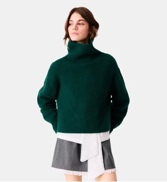 Pull en yack - Maje - Vert bouteille