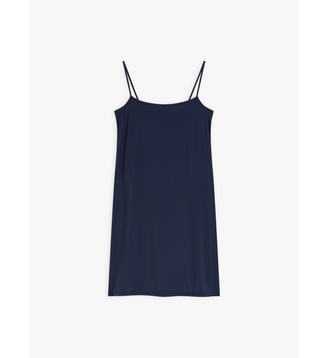 fond de robe mi-long - Agnès b. - Bleu nuit