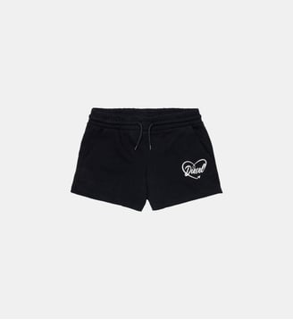 Short en molleton avec logo - Diesel Kids - Noir