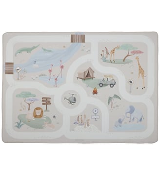 Tapis de jeu et circuit de voitures - Little Dutch - Beige