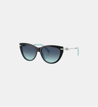 Lunettes de soleil Œil de chat TF4253F - Tiffany & Co - Noir sur bleu tiffany