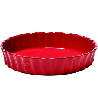 Tourtière haute céramique rouge grand cru Ø28 cm - Emile Henry - Rouge