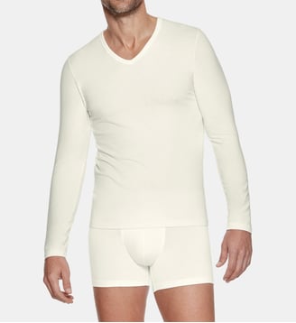 T-shirt manches longues en Laine Lyocell - Impetus - Blanc pur