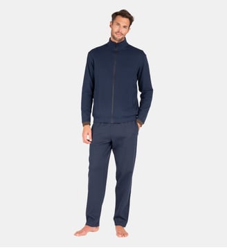 Veste zippée INTERLOCK - Eminence - Marine