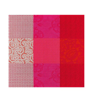 Serviette de table Fleurs de Kyoto - Le Jacquard Francais - Cerise