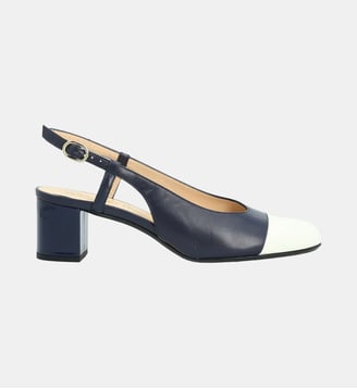 Sling sutton - cuir lisse - Manfield - Bleu marine