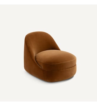 Fauteuil en velours - AM.PM - Caramel