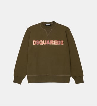 Sweat-shirt col rond avec logo - Dsquared2 - Kaki