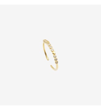 Bague plaquée or - CASSIE - Caroline Najman - Oxyde de zirconium blanc