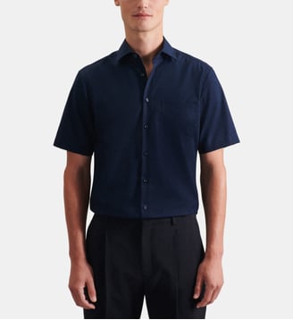 Chemise d'affaires 1/2 Regular Col Kent - Seidensticker - Bleu foncé