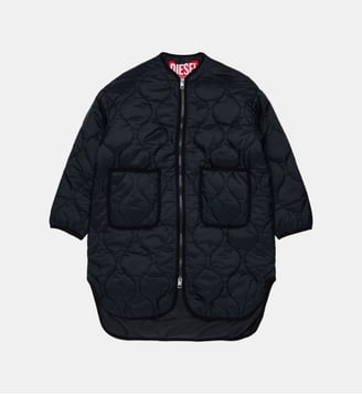 Veste matelassée avec logo imprimé - Diesel Kids - Noir