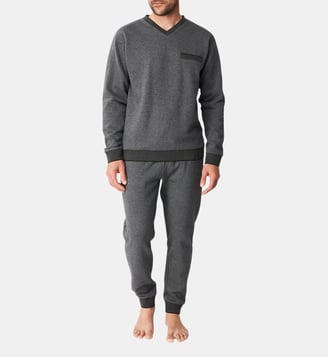 Pyjama en coton molletonné - Molino Gris - Arthur - Gris