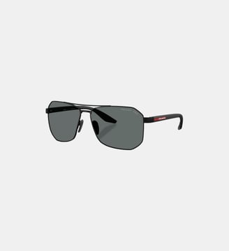 Lunettes de soleil Pilote PS A53S - Prada Linea Rossa - Caoutchouc noir
