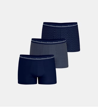 Boxers, lot de 3, BUSINESS PRINT - Eminence - Bleu marine