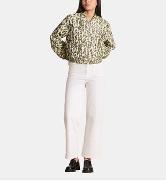 Blouson bomber en jacquard - La Fée Maraboutée - Kaki