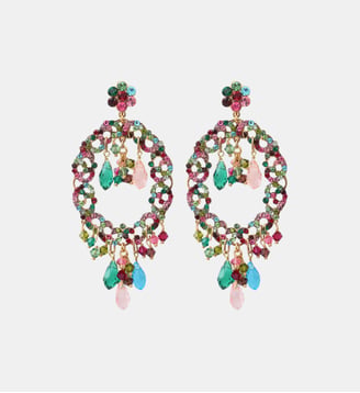Boucles d'oreilles pendantes tiges percées   - Chiara - Satellite - Multicolore