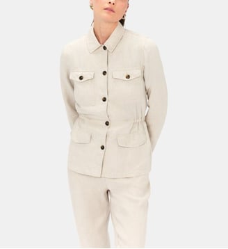 Veste grace - Motif uni - Coupe droite - Caroll - Sable