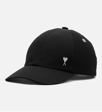 Casquette unisexe en nylon et coton rivet Ami de Coeur - AMI Paris - Noir