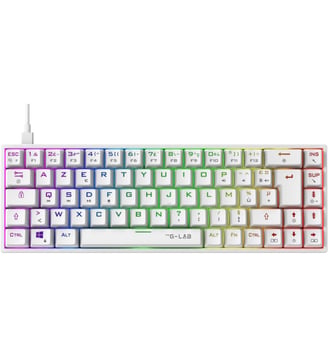 Clavier gamer KEYZ TITAN W FR - THE G-LAB - Blanc