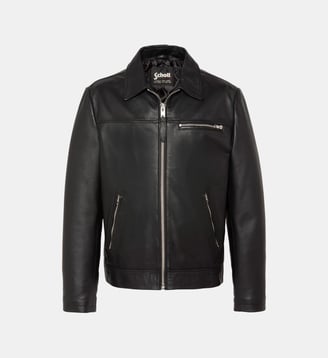 Blouson casual, cuir d'agneau - Schott - Noir