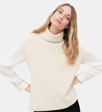 Pull mrozenn - Motif uni - Caroll - Écru