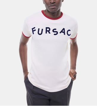 T-shirt floqué en coton biologique - Fursac - Blanc