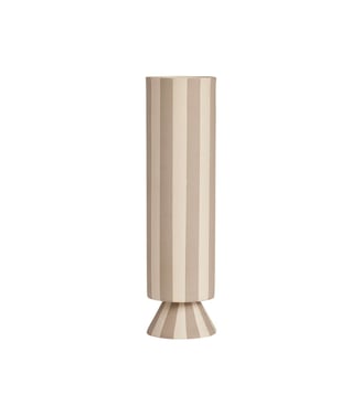 Vase en grès à rayures - OYOY - Gris