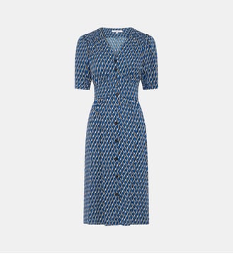 Robe cintrée à imprimé graphique - RIHANNE - Gerard Darel - Marine