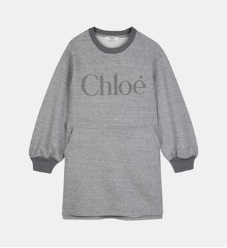 Robe manches longues - Chloe Kids - Grischine gris fonce