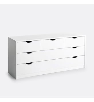 Commode 5 tiroirs, pin massif, Crawley So'Home