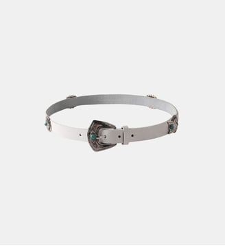 Ceinture inspiration amérindienne en polyuréthane ONATI - Wild - Blanc