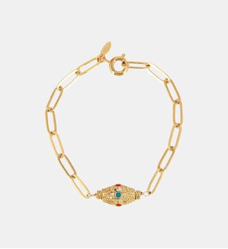 Bracelet chaîne Kamala - Nilaï - Bleu turquoise