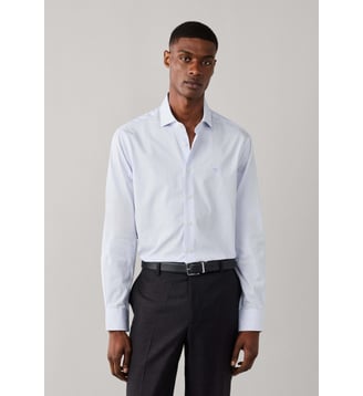Chemise Coupe Regular City À Fines Rayures - Hackett London - Light blue