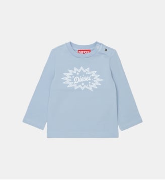 T-shirt à manches longues avec logo Diesel Kids