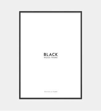 Cadre en bois noir en acrylique - Poster & Frame - Noir