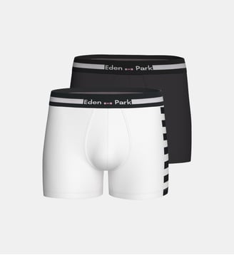 Pack 2 Boxers unis Eden Park - Eden Park - Blanc